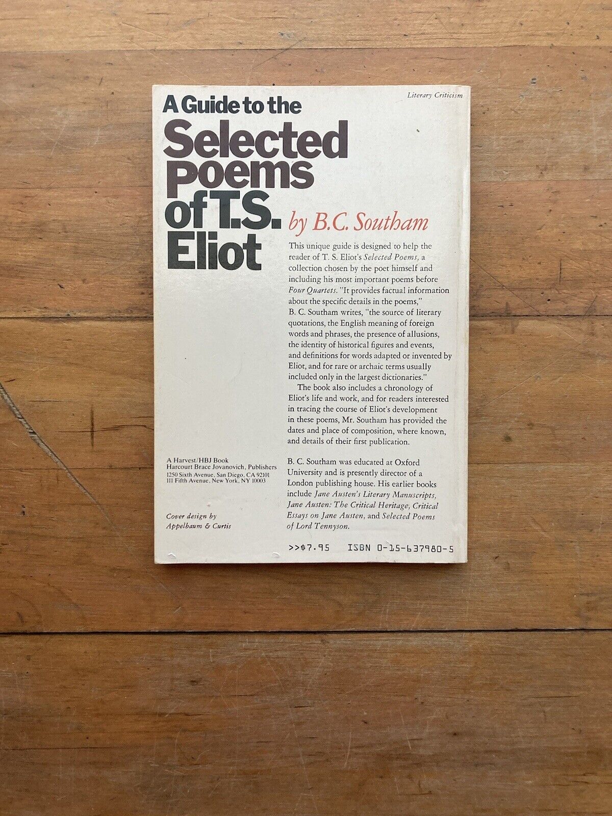 A Guide to the Selected Poems of T.S. Eliot by B.C. Southam