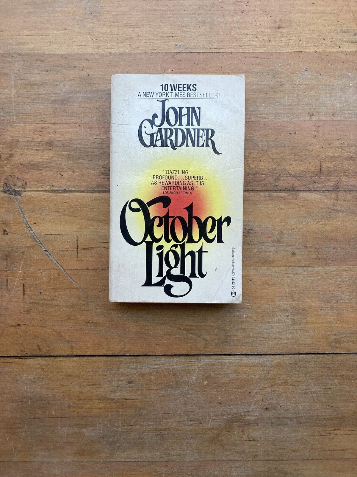 October Light by John Gardner. Ballantine Books. 1978.