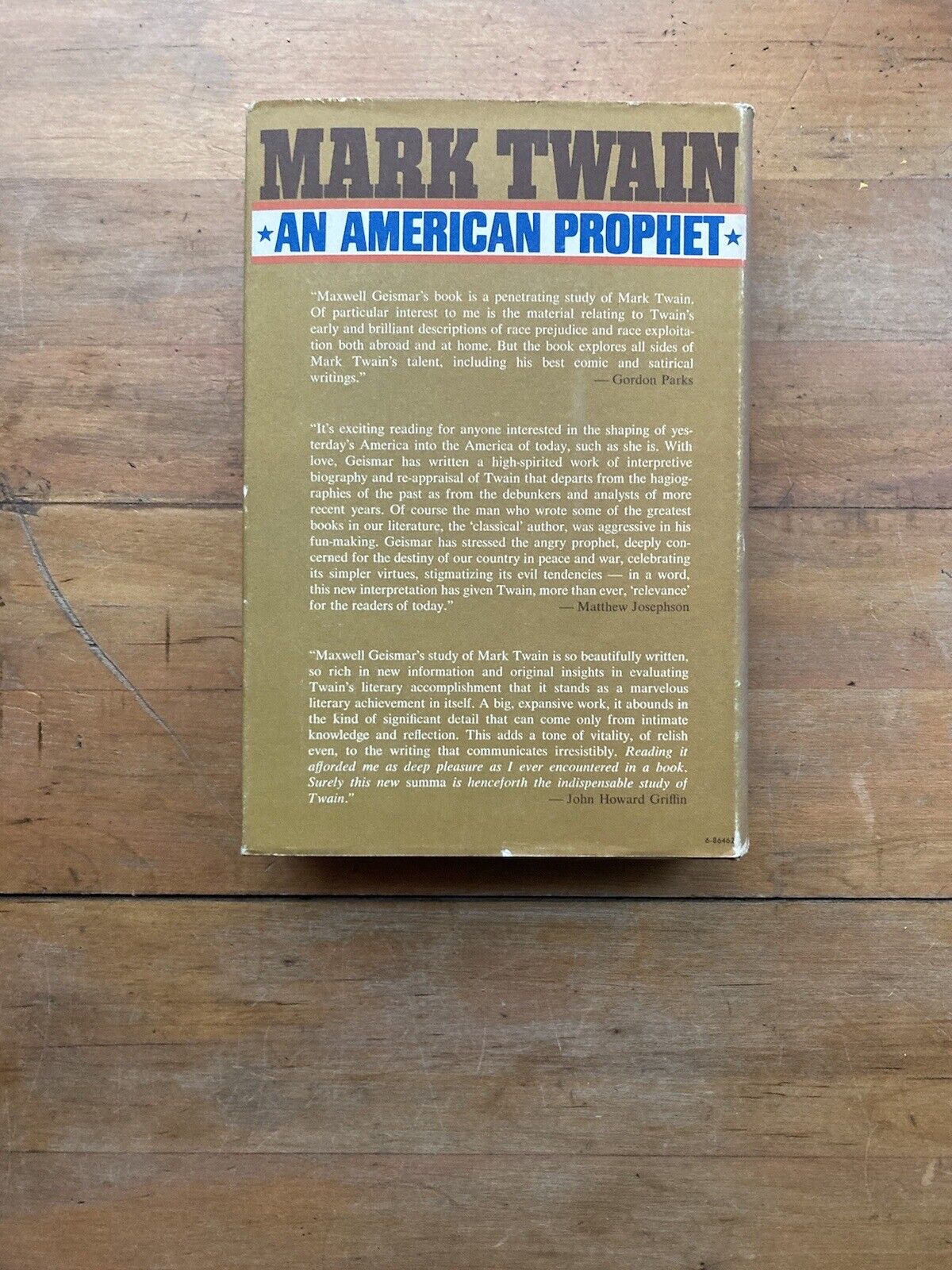 Mark Twain: An American Prophet by Maxwell Geismar. First printing, 1970