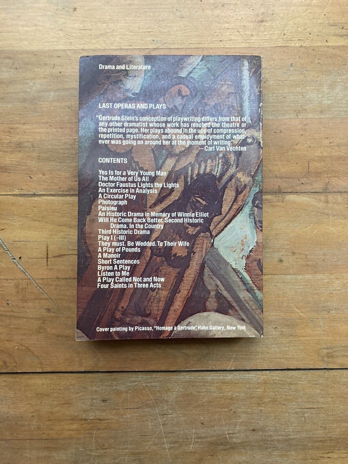 Last Operas and Plays Gertrude Stein First Vintage Books Edition 1975