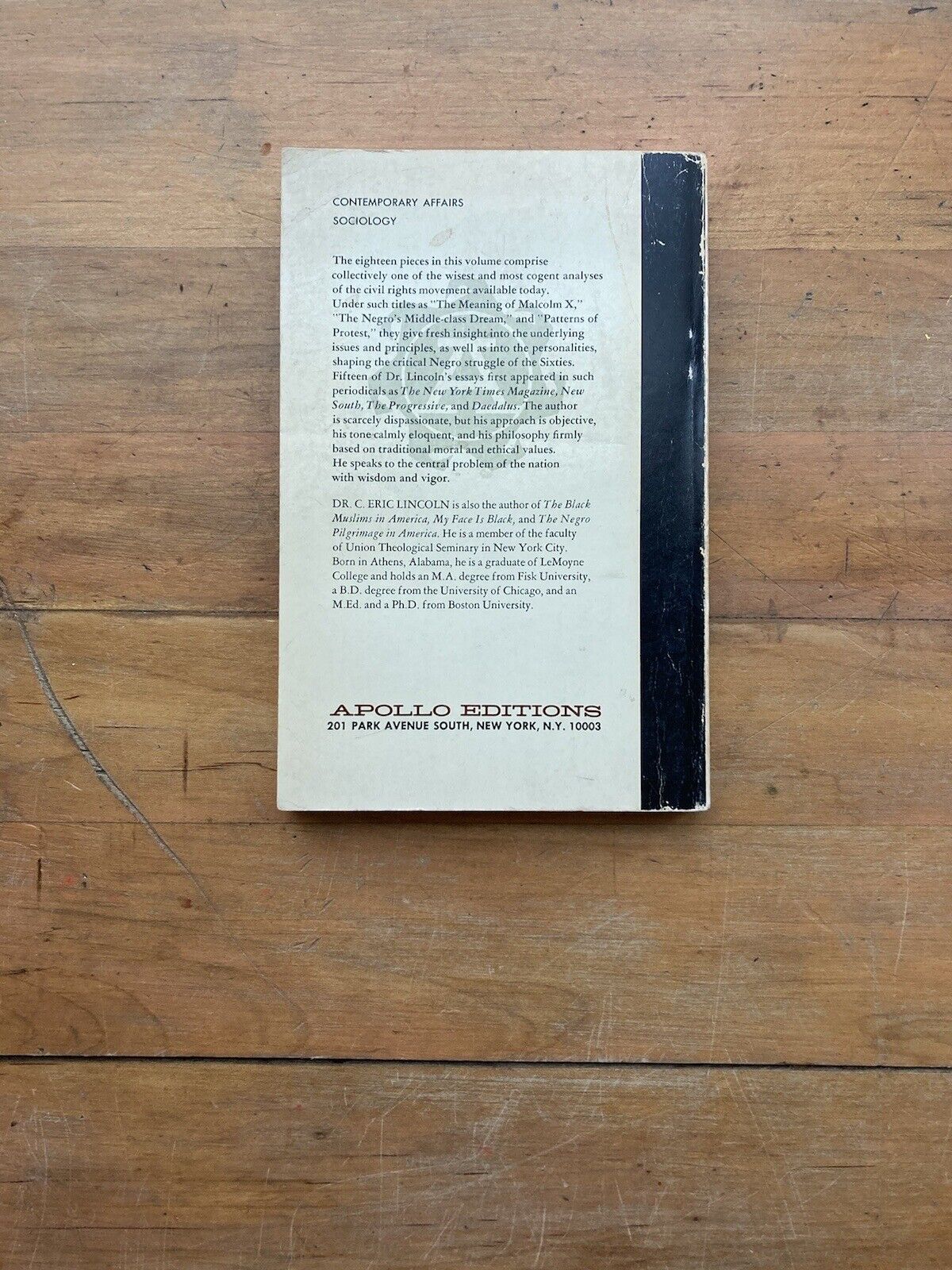 Sounds of the Struggle: Persons and Perspectives on Civil Rights C. Eric Lincoln