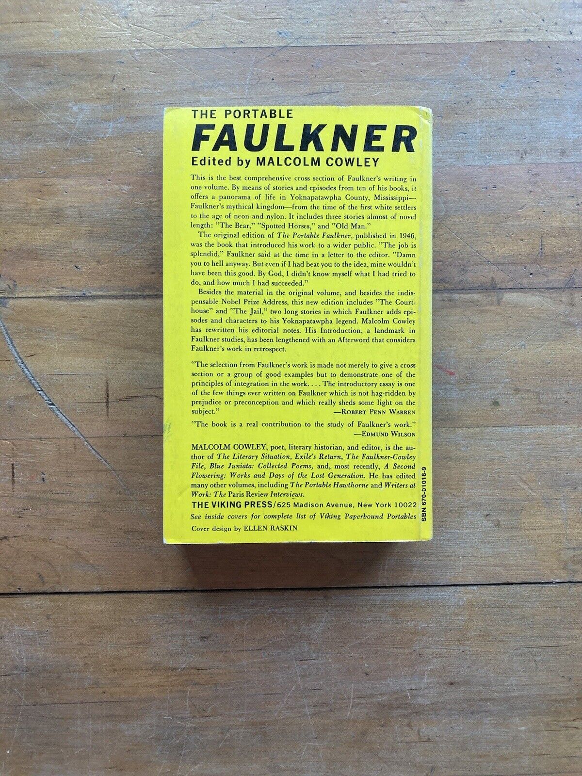 The Portable Faulkner. The Viking Press. 1975.