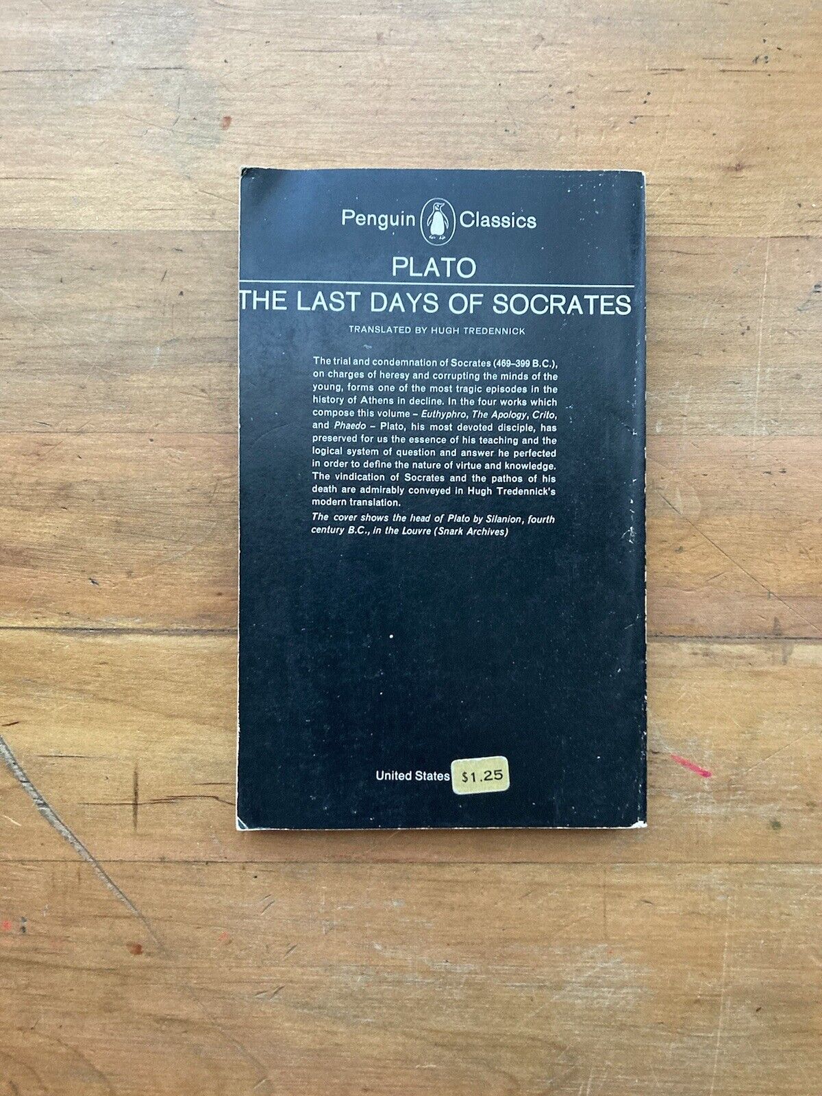 The Last Days of Socrates by Plato. Penguin Classics.