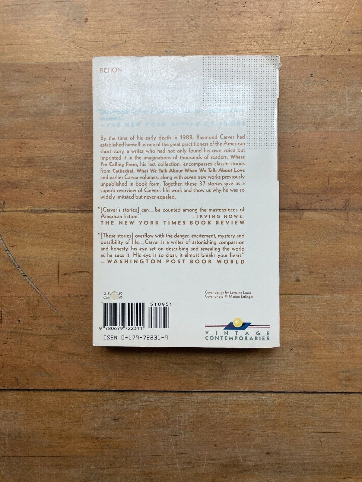 Where I’m Calling From: Stories by Raymond Carver.