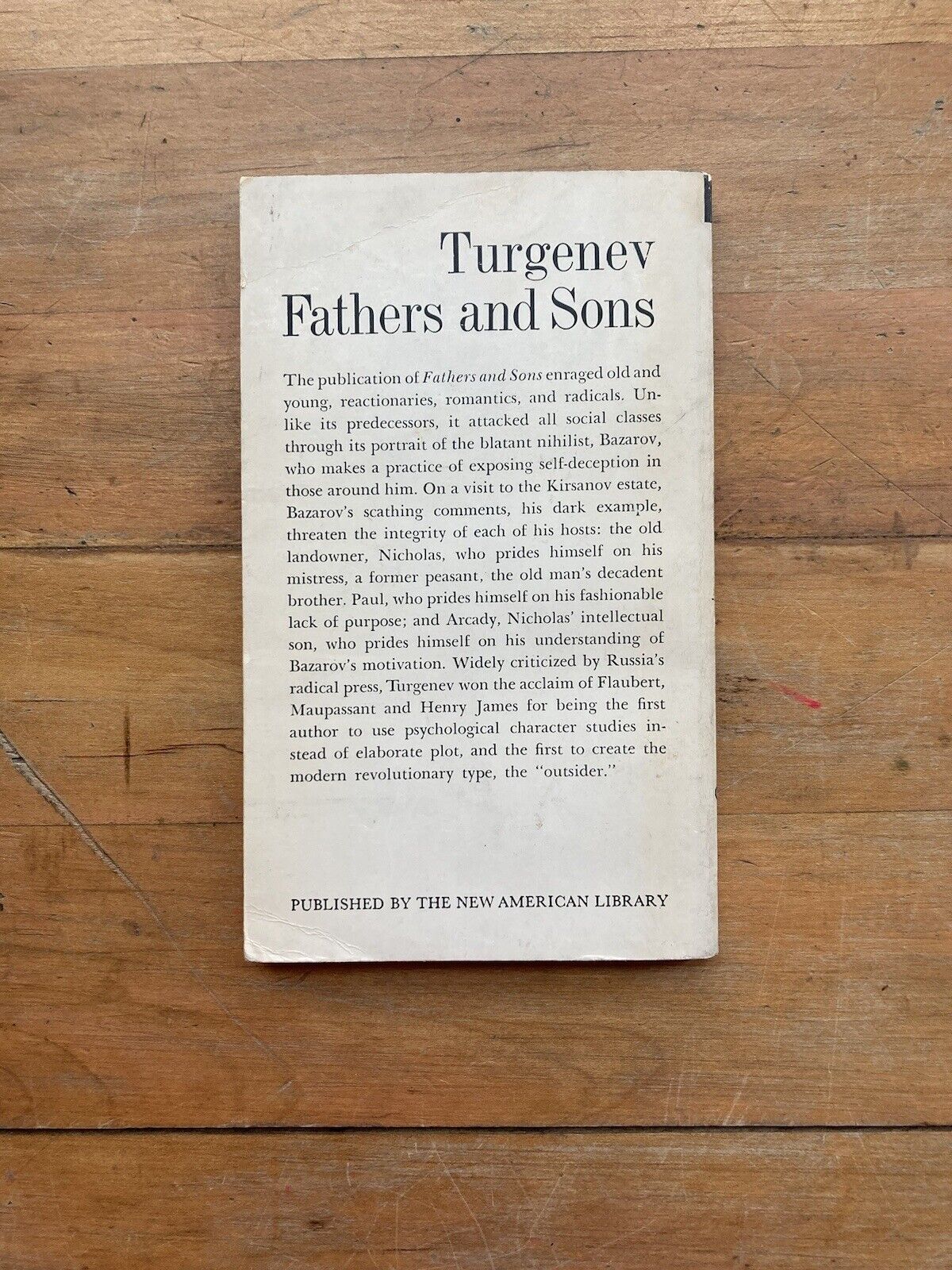 Fathers and Sons by Ivan Turgenev. Signet Classics.