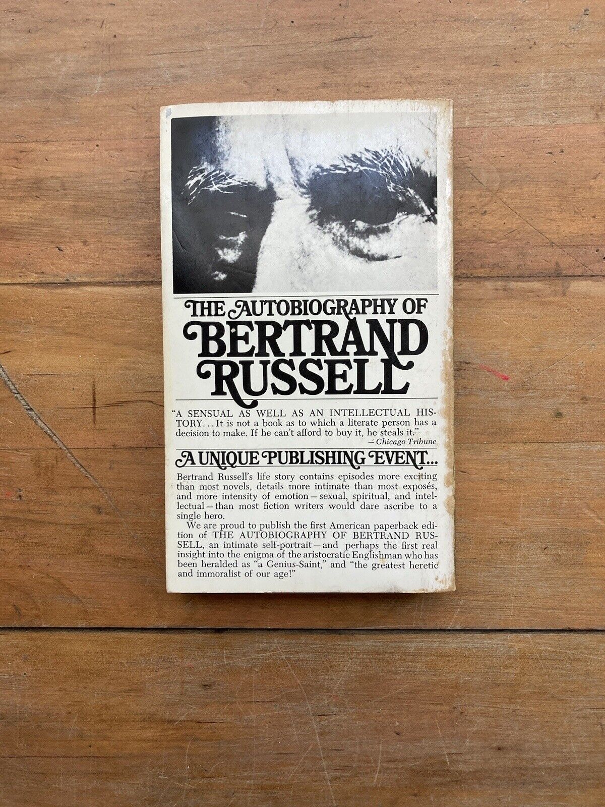 The Autobiography Of Bertrand Russell 1872-1914 Bantam Books 1968