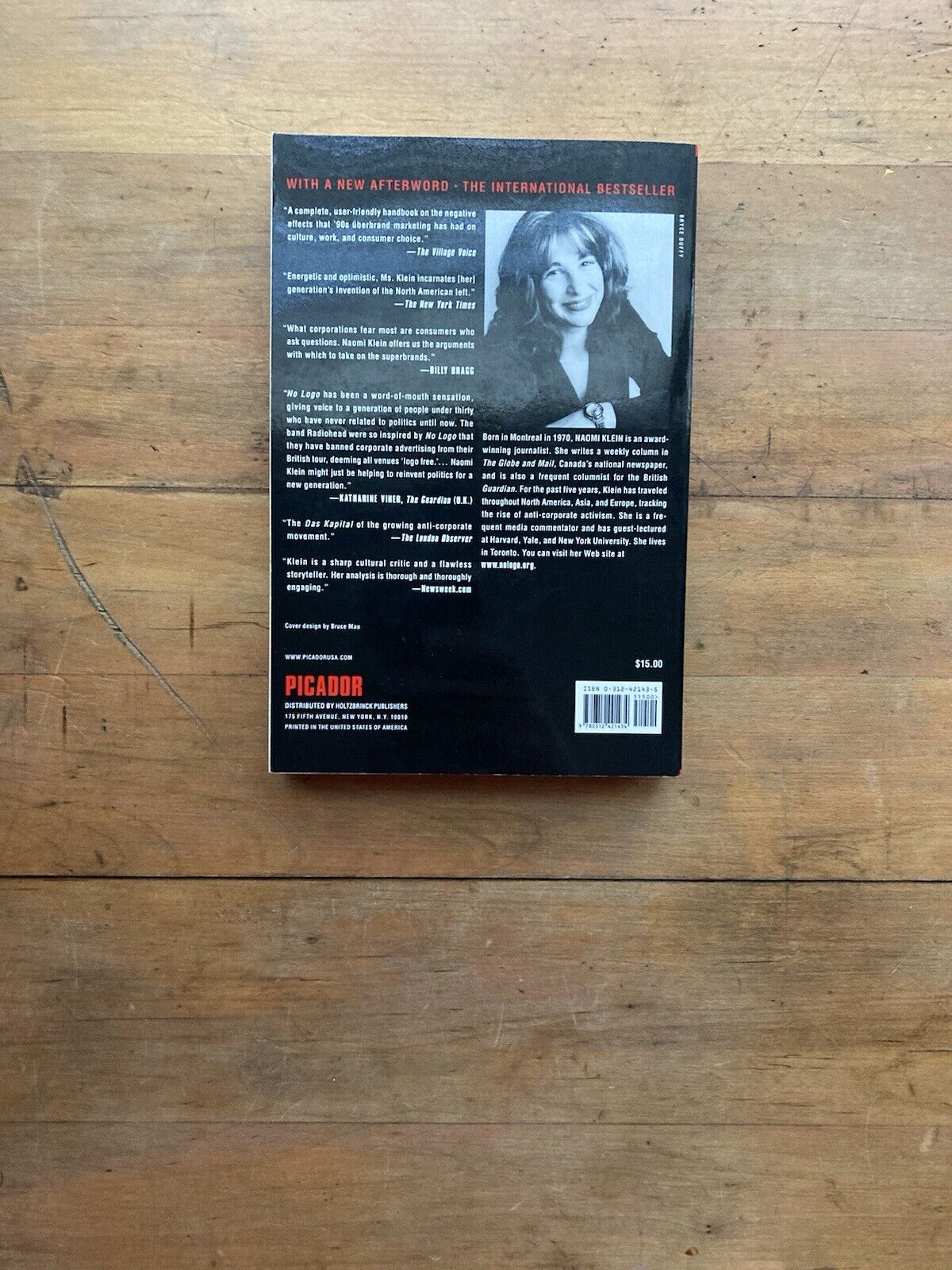 No Logo by Naomi Klein. Picador. 6th printing.