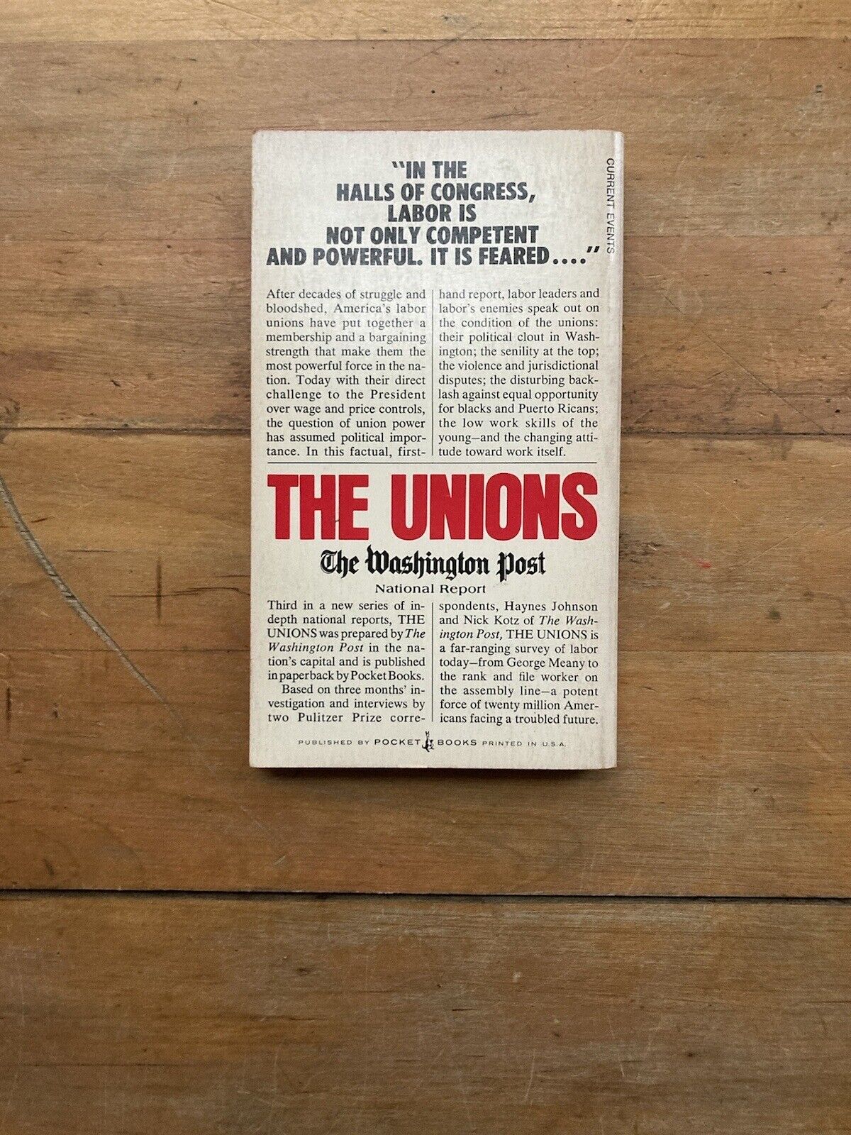 The Unions by Haynes Johnson and Nick Kotz. Pocket Books. 1972.