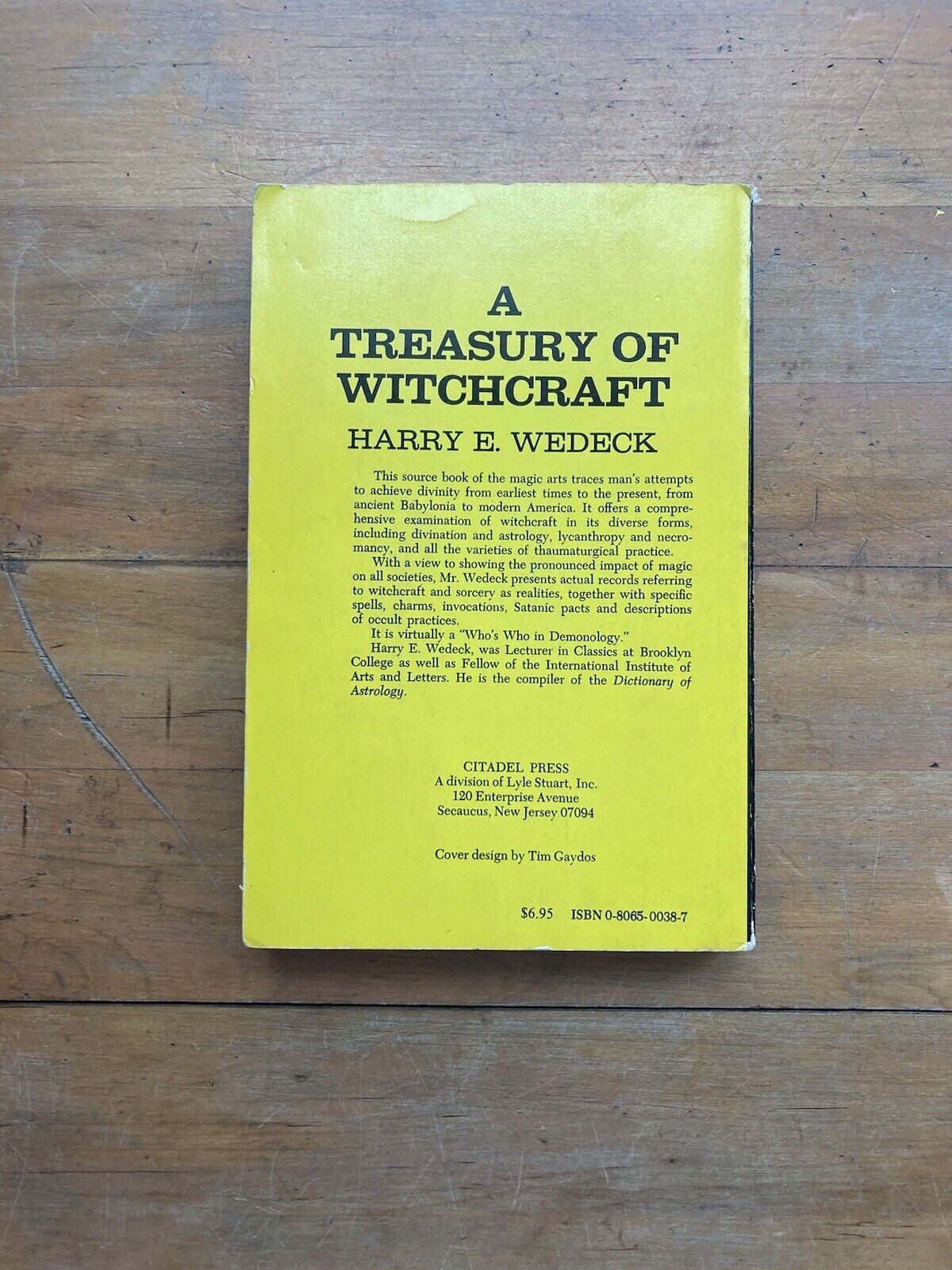 A Treasury of Witchcraft: A Sourcebook of Magic Arts by Harry E. Wedeck. 1961.