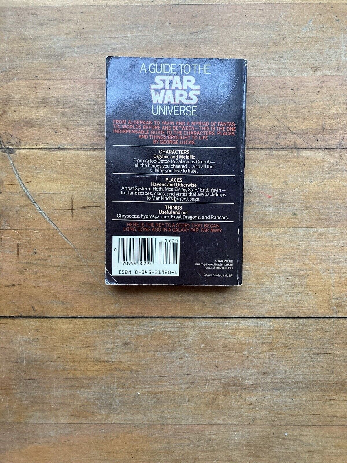 A Guide to the Star Wars Universe. A Del Rey Book. 1984.