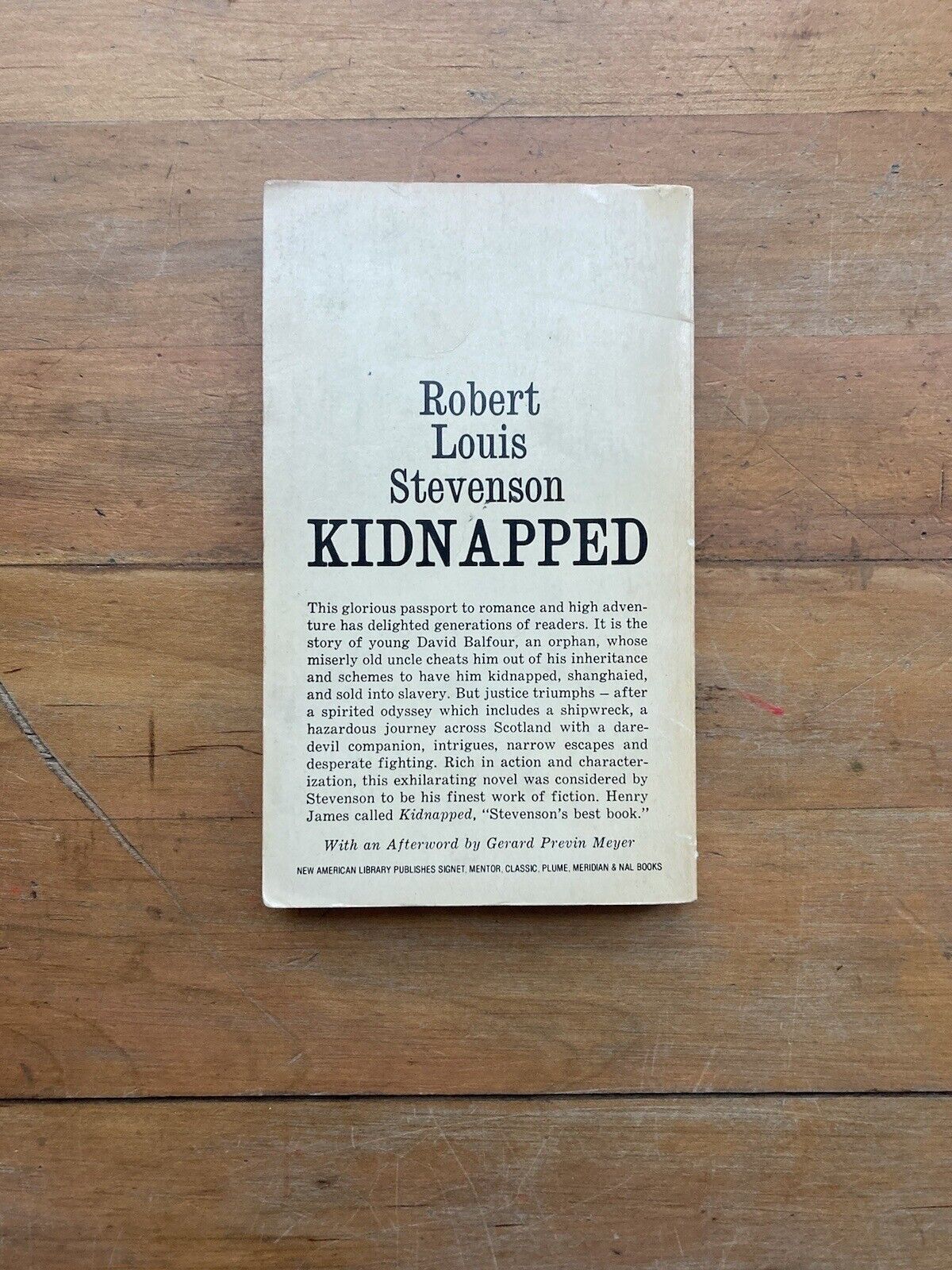 Kidnapped by Robert Louis Stevenson. Signet Classics. 1981.