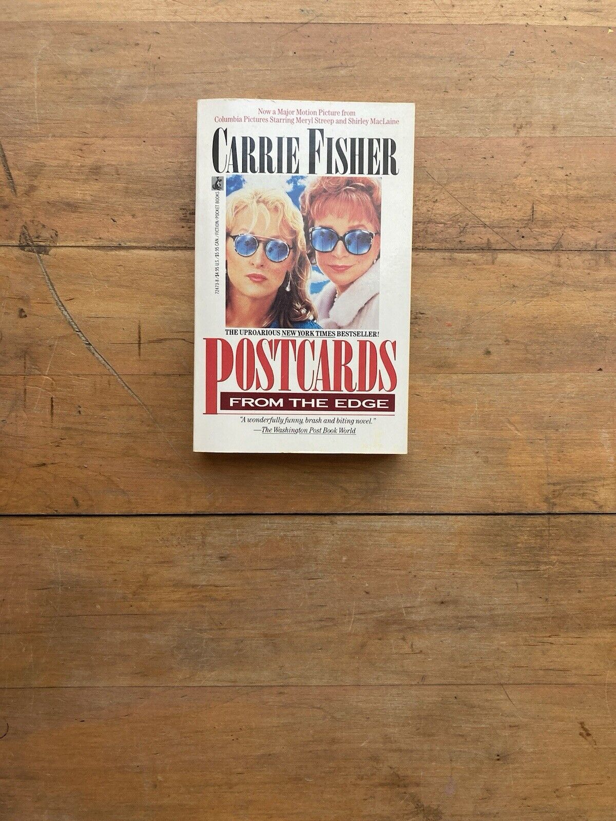 Postcards from the Edge by Carrie Fisher. Pocket Books. 1988.