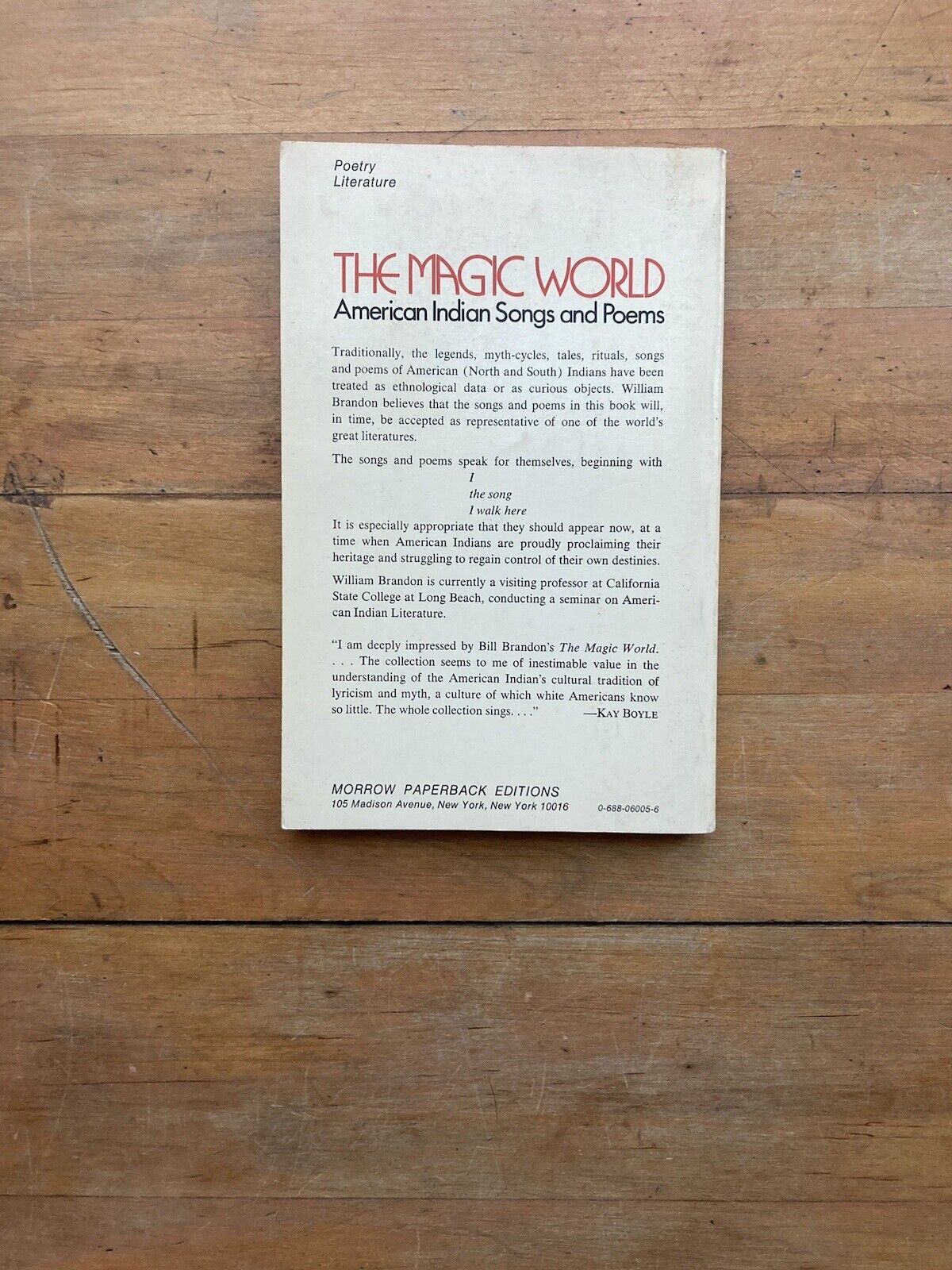 The Magic World: American Indian Songs and Poems. 1971.