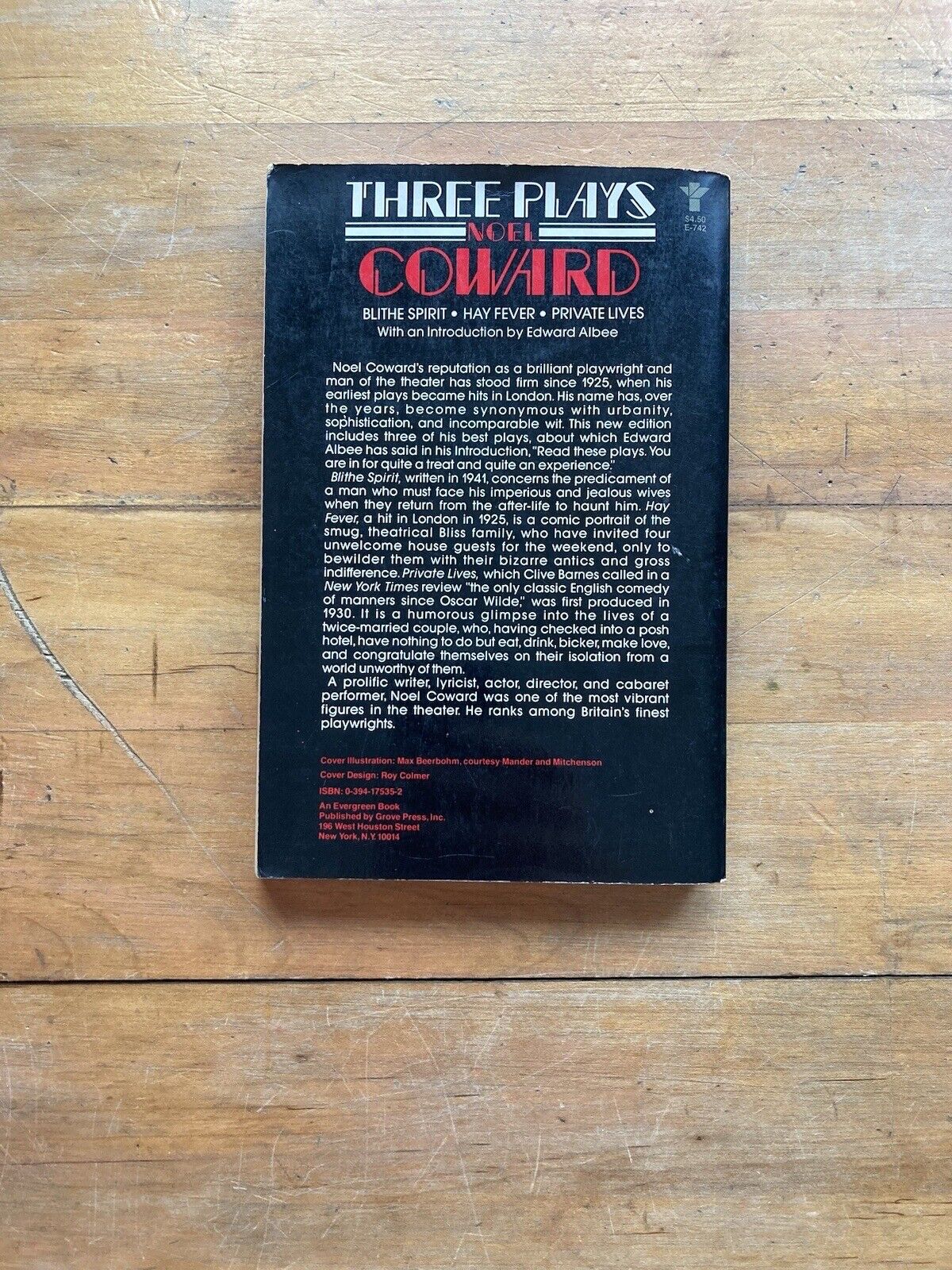 Three Plays by Noel Coward. Grove Press. 1979.