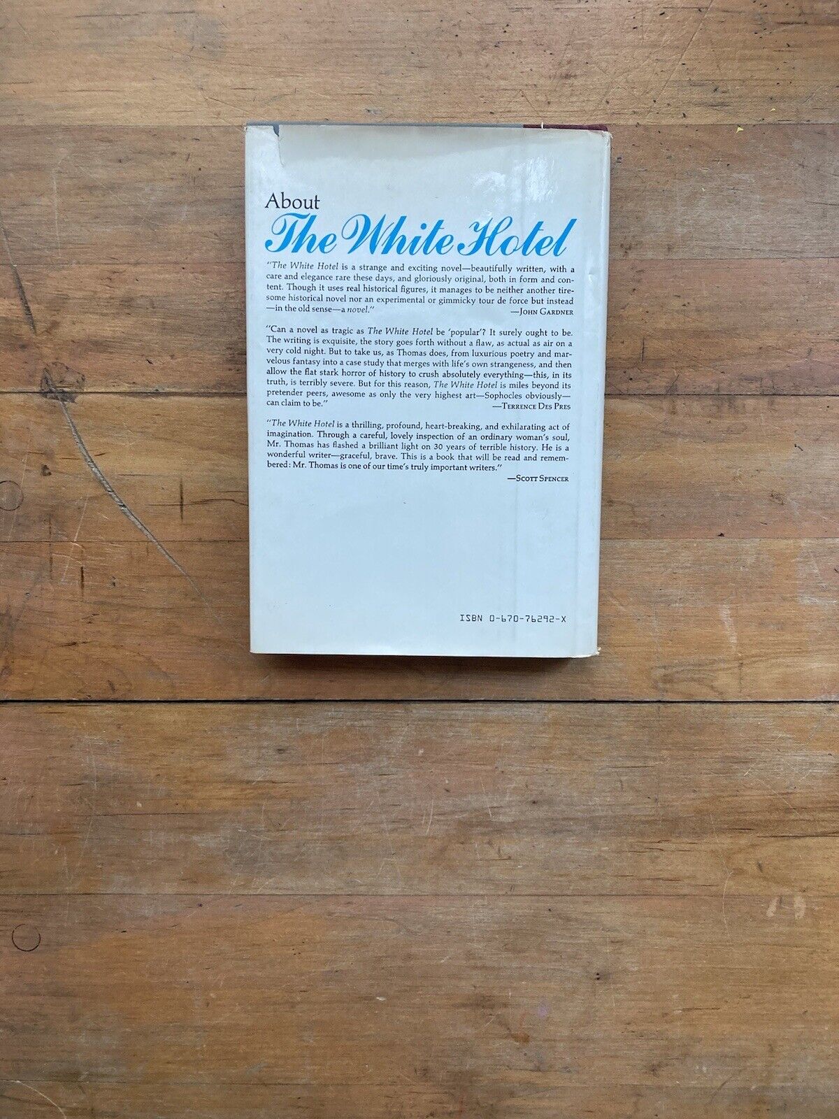 The White Hotel by D.M. Thomas. The Viking Press. 9th printing, 1981.