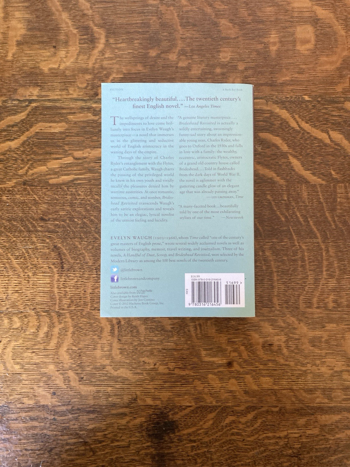 Brideshead Revisited by Evelyn Waugh. Back Bay Books. 2012.