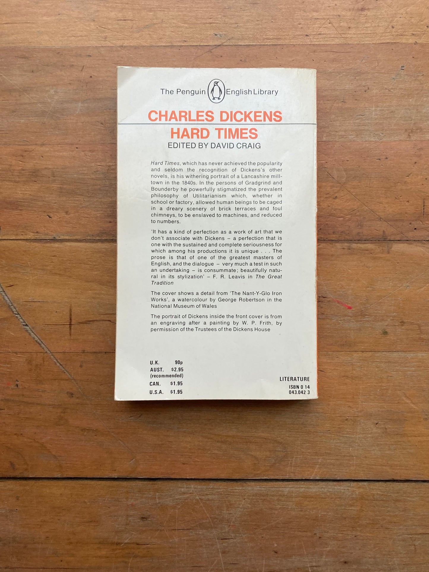 Hard Times by Charles Dickens. Penguin Books. Printed and bound in Great Britain. 1982.