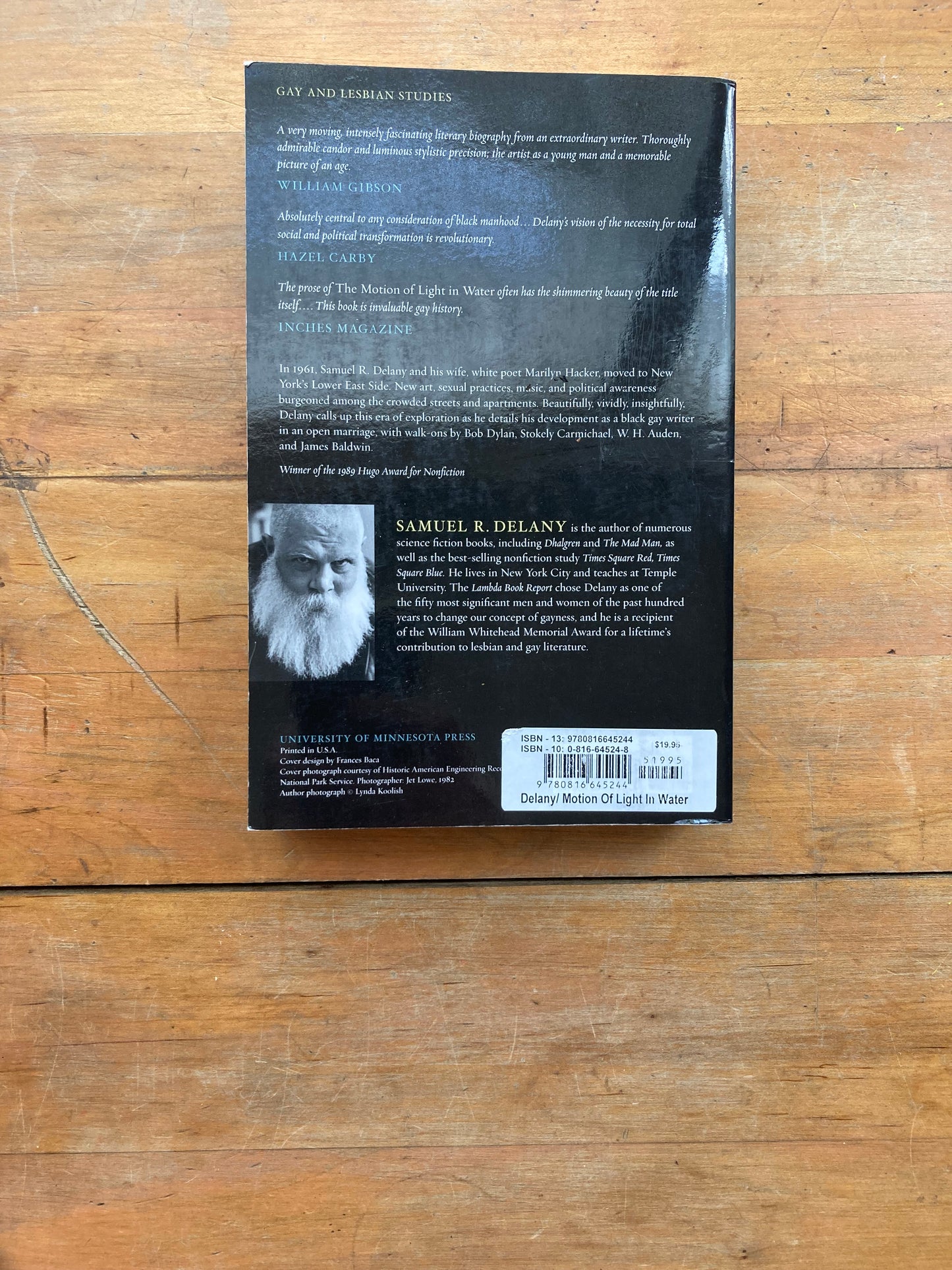 The Motion of Light in Water: Sex and Science Fiction Writing in the East Village by Samuel R. Delany. University of Minnesota Press. 2004.