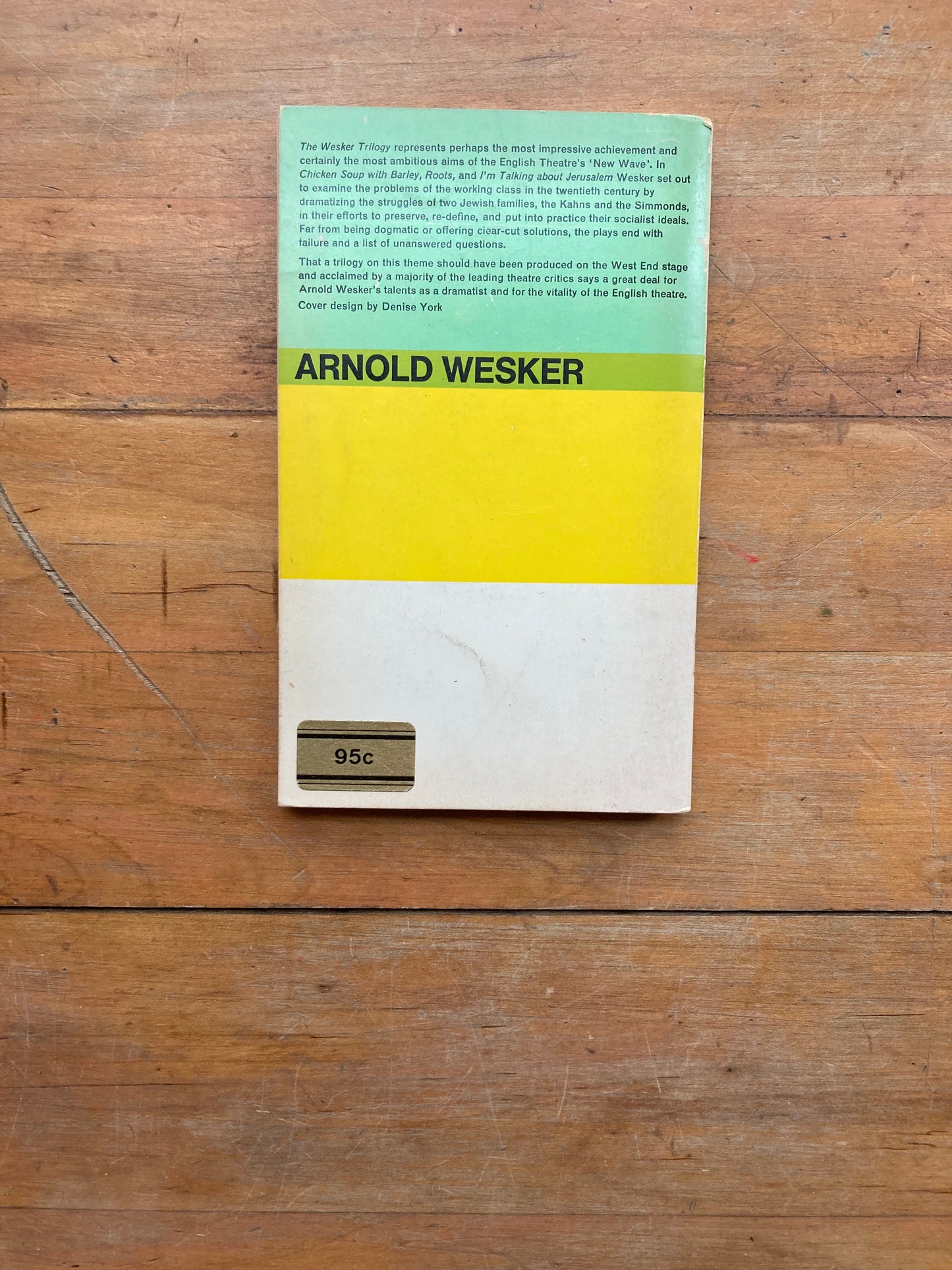 The Wesker Trilogy: Three Plays by Arnold Wesker. Penguin Books. 1960.