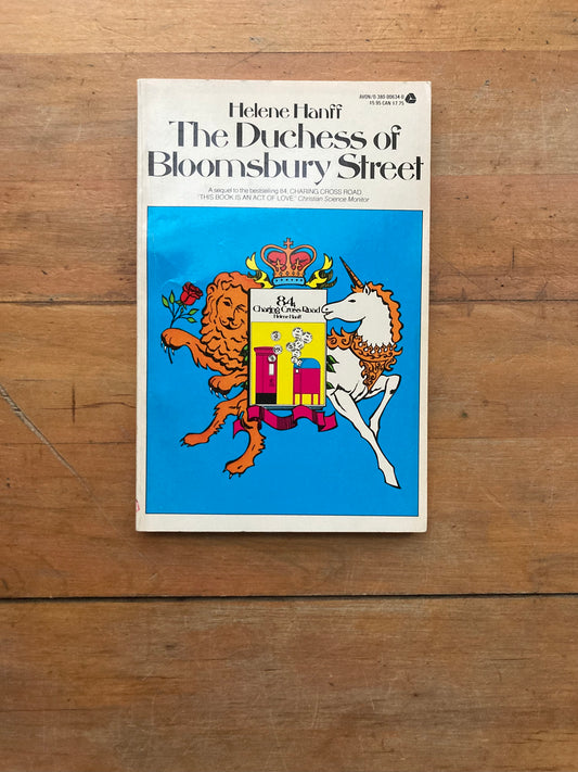 The Duchess of Bloomsbury Street by Helene Hanff. Avons Books.