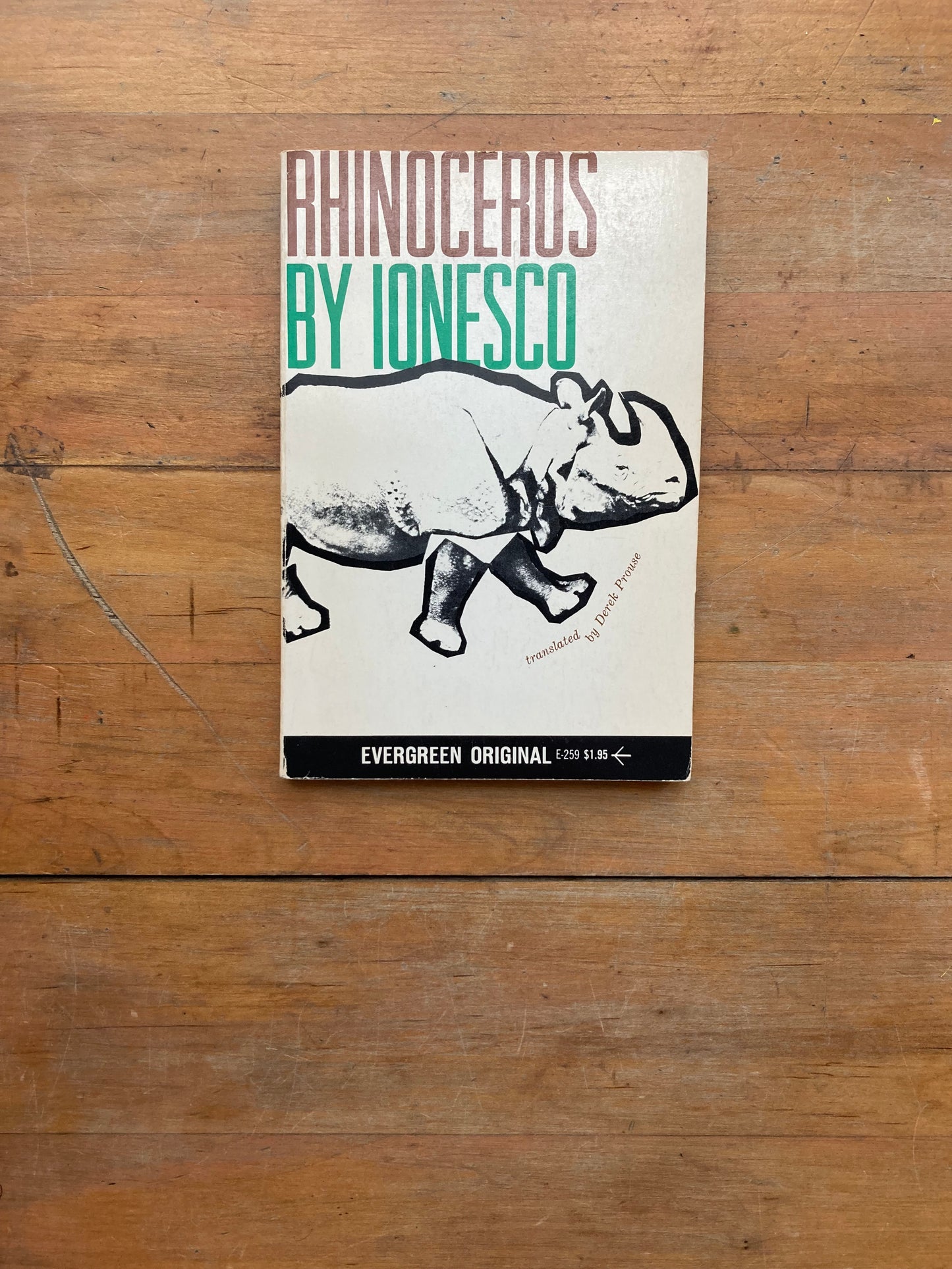 Rhinoceros by Eugène Ionesco. Grove Press Evergreen Edition.