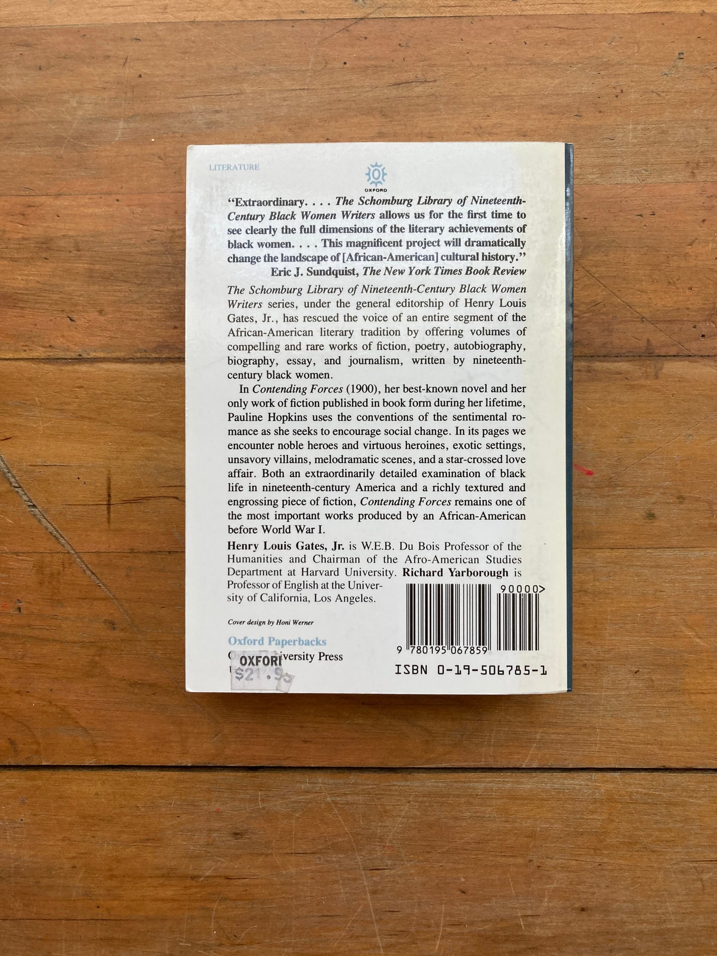 Contending Forces by Pauline E. Hopkins. Oxford University Press. 1991.